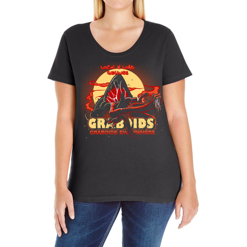 Graboids Everywhere Ladies Curvy T-Shirt by tezitaxizirb | Artistshot