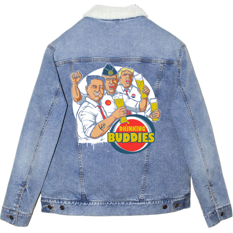 Drinking Buddies Unisex Sherpa-lined Denim Jacket | Artistshot