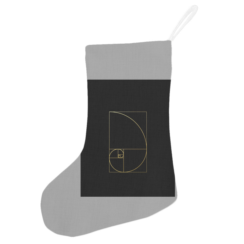 Fibonacci Golden Ratio Gold Spiral Sacred Geometry Holiday Stocking | Artistshot