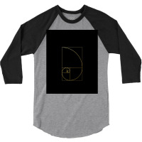 Fibonacci Golden Ratio Gold Spiral Sacred Geometry 3/4 Sleeve Shirt | Artistshot