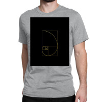 Fibonacci Golden Ratio Gold Spiral Sacred Geometry Classic T-shirt | Artistshot