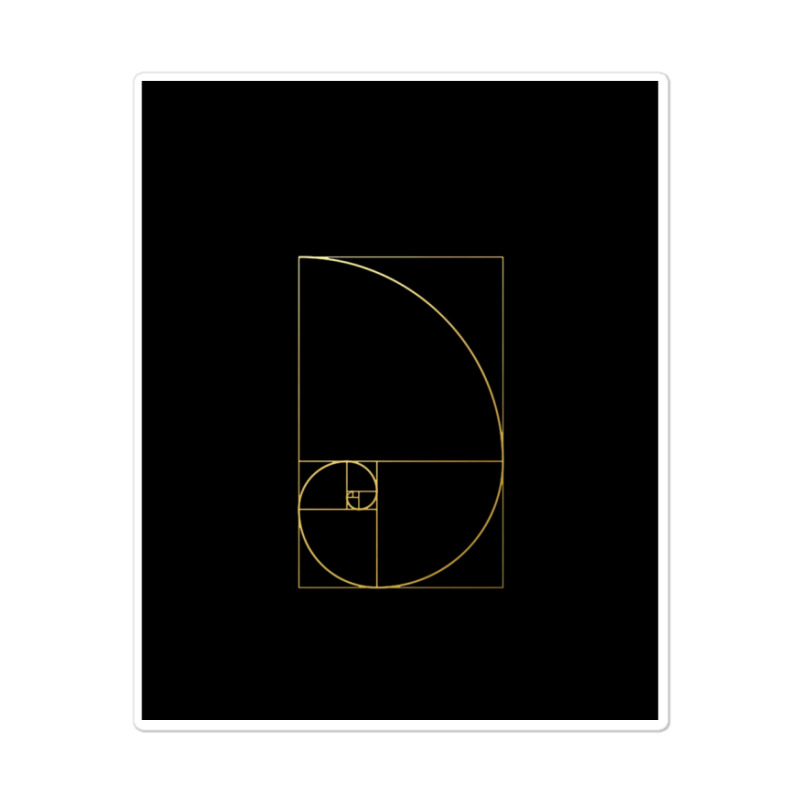 Fibonacci Golden Ratio Gold Spiral Sacred Geometry Sticker | Artistshot