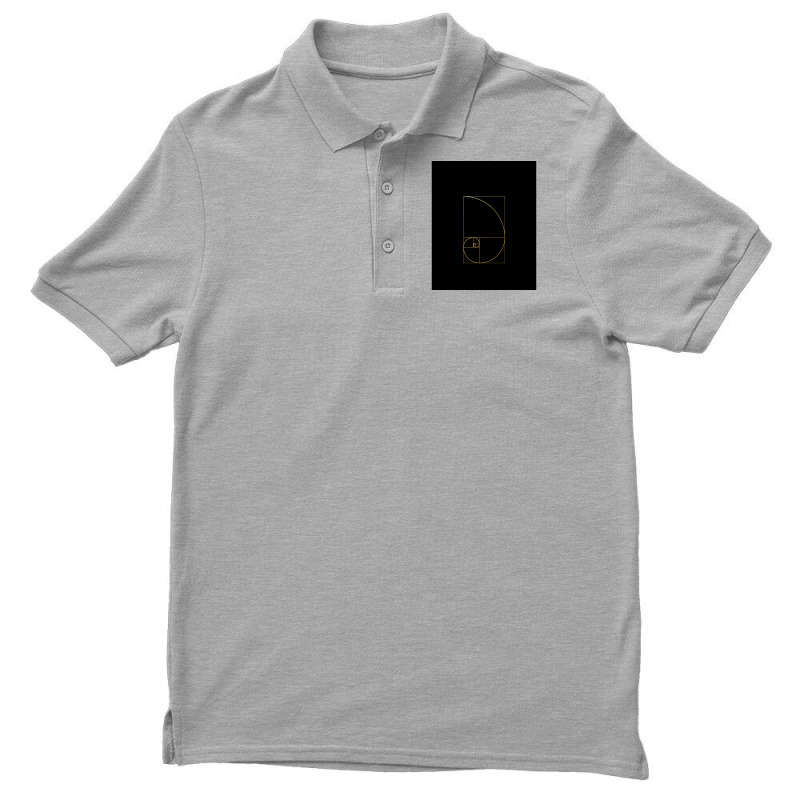 Fibonacci Golden Ratio Gold Spiral Sacred Geometry Men's Polo Shirt | Artistshot