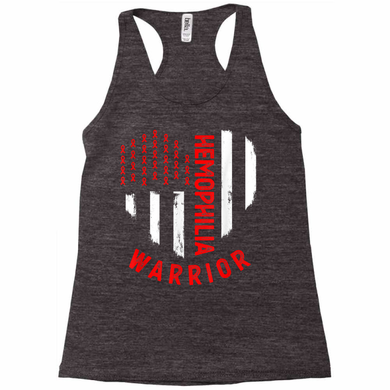 Hemophilia Awareness Red Ribbon Us Flag Hemophilia Racerback Tank by peeteeh | Artistshot