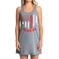 Hemophilia Awareness Red Ribbon Us Flag Hemophilia Tank Dress | Artistshot