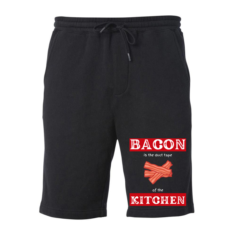 Bacon Is The Duct Tape Of The Kitchen Funny Bbq De Fleece Short by strosesimonsf | Artistshot