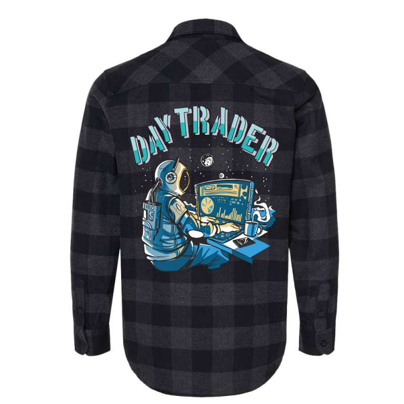 Day Trader Astronaut In Space Girl Flannel Shirt by elcepobatship | Artistshot