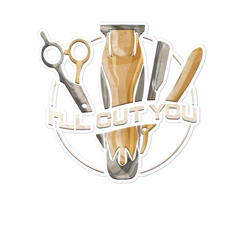 Hairdresser Ill Cut You Barber Hairstylist Music Sticker | Artistshot