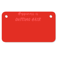 Happiness Is Cutting Hair Girl Motorcycle License Plate | Artistshot