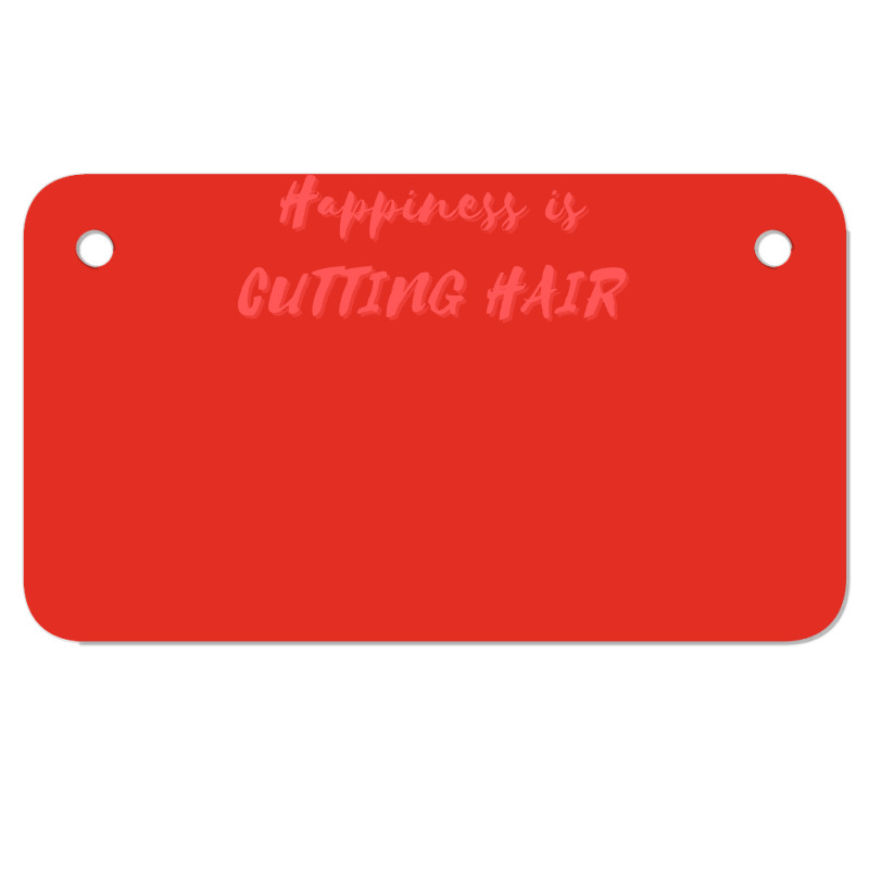 Happiness Is Cutting Hair Girl Motorcycle License Plate | Artistshot