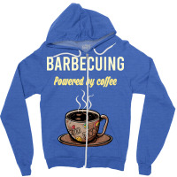 Barbecuing Fueled By Coffee Barbecue Bbq Party Foo Zipper Hoodie | Artistshot