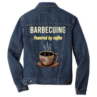 Barbecuing Fueled By Coffee Barbecue Bbq Party Foo Men Denim Jacket | Artistshot