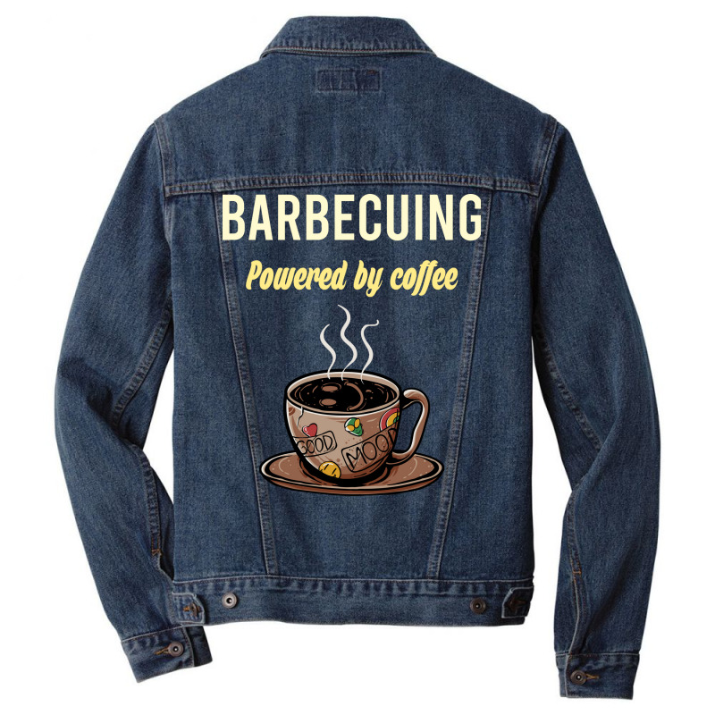 Barbecuing Fueled By Coffee Barbecue Bbq Party Foo Men Denim Jacket by strosesimonsf | Artistshot