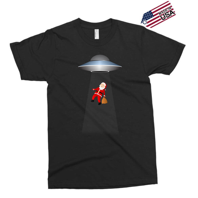 Funny Ufo Abducting Santa Christmas Rooftop Xmas T Exclusive T-shirt by thurz | Artistshot