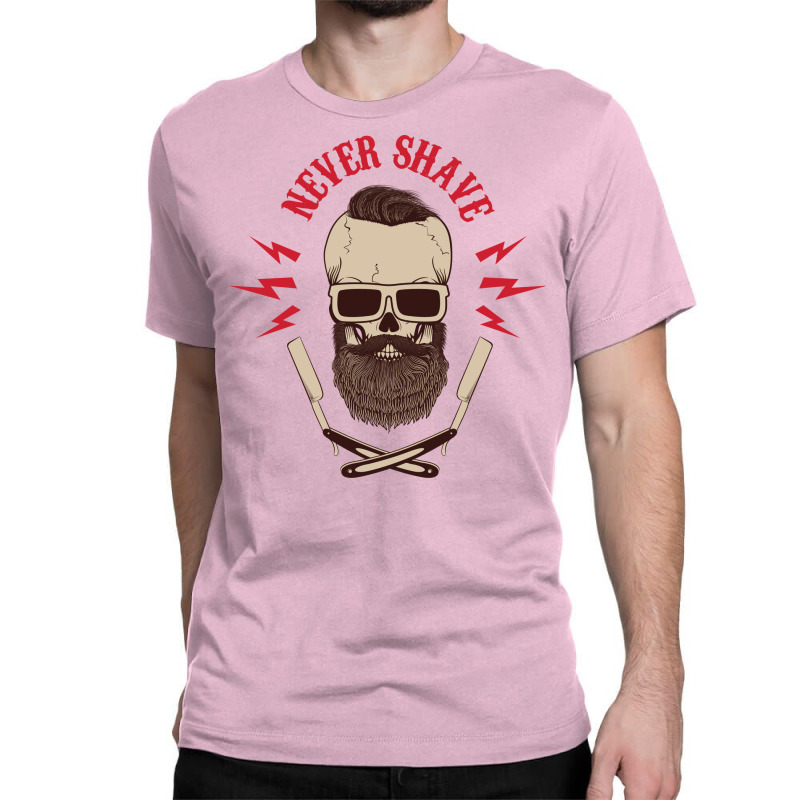 Never Shave Skull With Beard And Two Shaving Blade Classic T-shirt | Artistshot