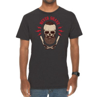 Never Shave Skull With Beard And Two Shaving Blade Vintage T-shirt | Artistshot