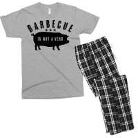 Barbecue Is Not A Verb Funny Southern Food Pork Bb Men's T-shirt Pajama Set | Artistshot