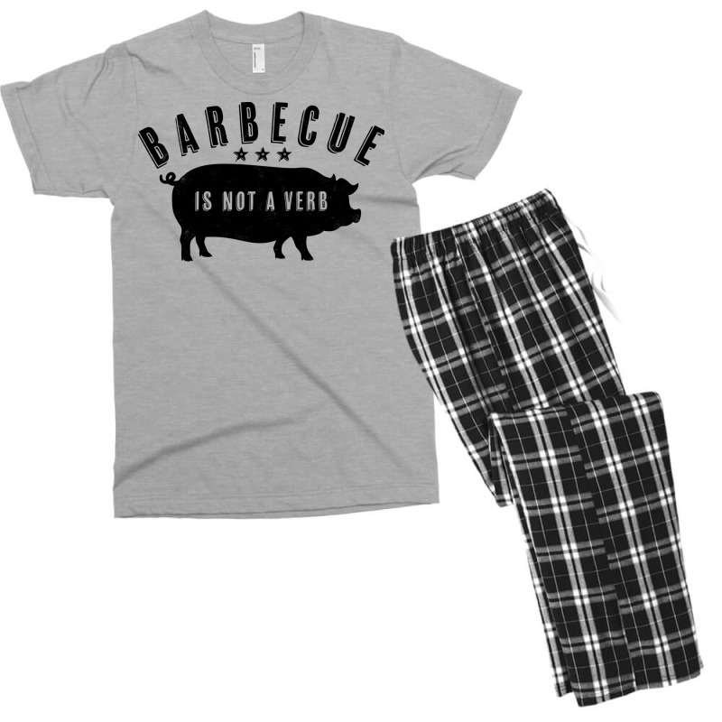 Barbecue Is Not A Verb Funny Southern Food Pork Bb Men's T-shirt Pajama Set by strosesimonsf | Artistshot