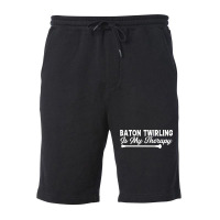 Baton Twirling Is My Therapy Music Fleece Short | Artistshot