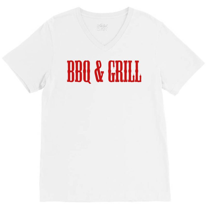 Bbq 80s V-Neck Tee by strosesimonsf | Artistshot