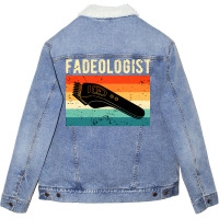 Retro Barbershop Vintage Barber Love Unisex Sherpa-lined Denim Jacket | Artistshot