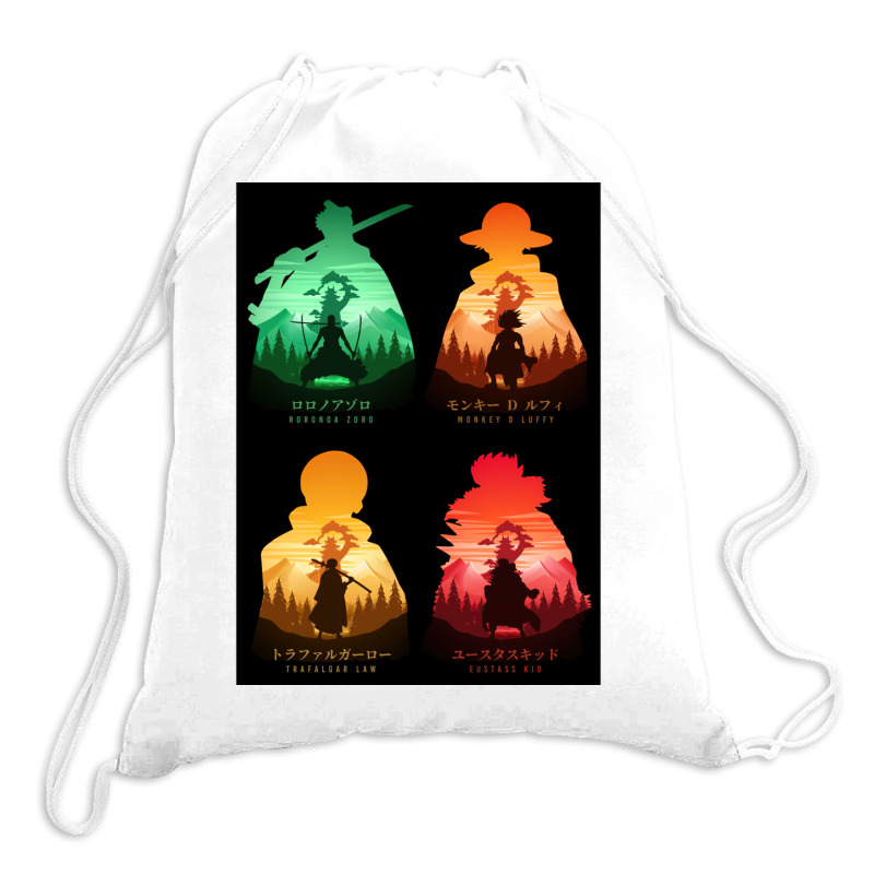 Zoro Luffy Law Eustass Kid One Piece Drawstring Bags | Artistshot