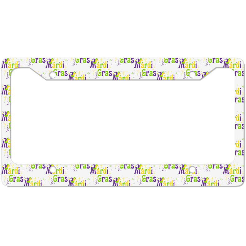 Mardi Gras Costume Party Long Sleeve T Shirt License Plate Frame | Artistshot