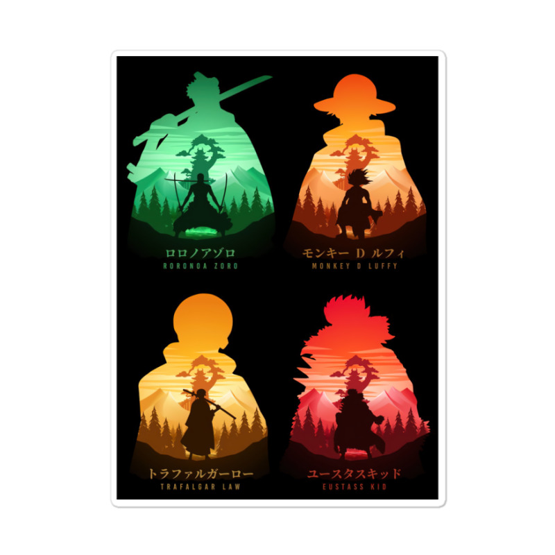 Zoro Luffy Law Eustass Kid One Piece Sticker | Artistshot