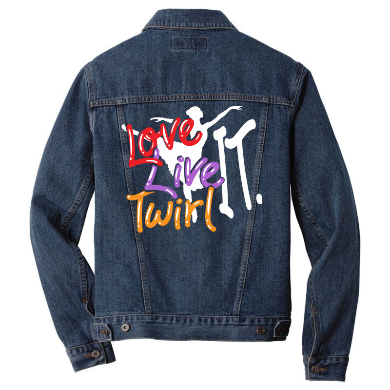 Baton Twirling Love Live Twirl It Men Denim Jacket by strosesimonsf | Artistshot