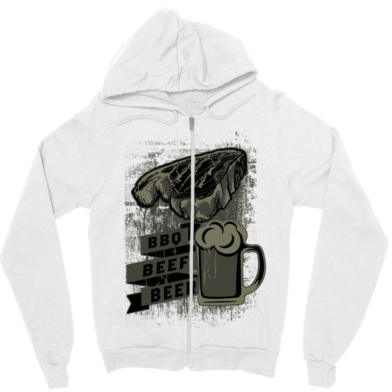 Bbq Beef Beer Nostalgia Zipper Hoodie by strosesimonsf | Artistshot