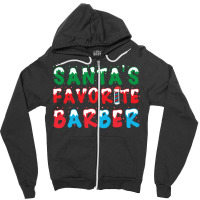 Santas Favorite Barber Christmas Holiday Gift Gift Zipper Hoodie | Artistshot