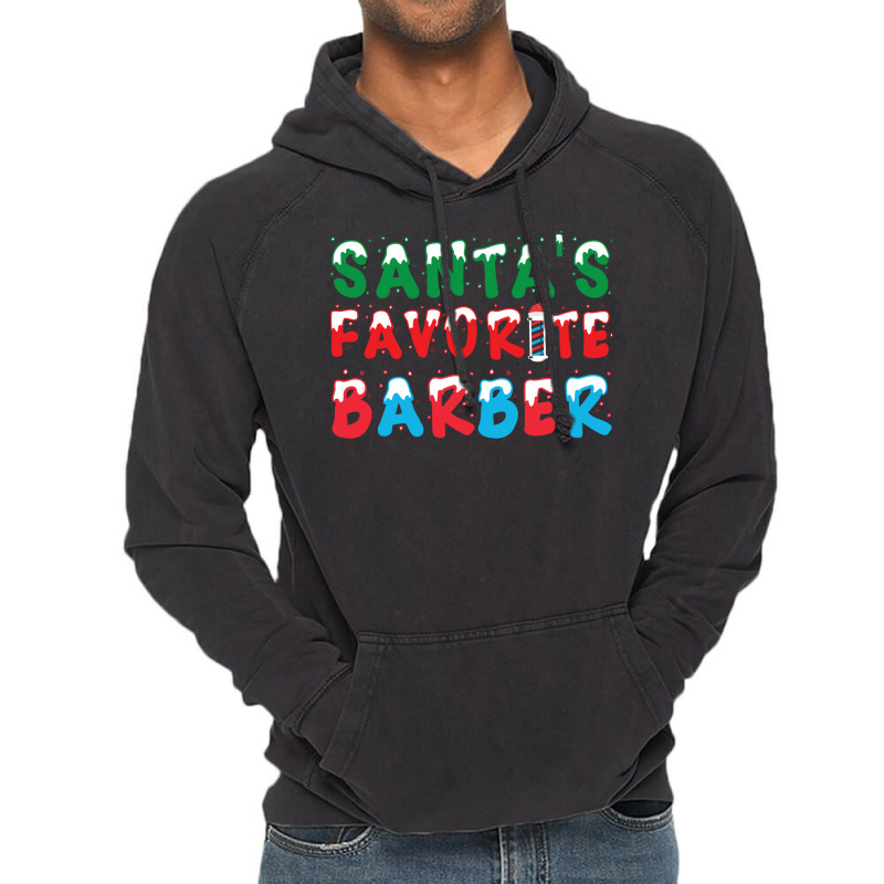 Santas Favorite Barber Christmas Holiday Gift Gift Vintage Hoodie | Artistshot