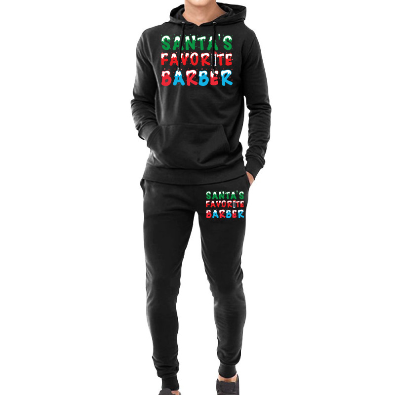 Santas Favorite Barber Christmas Holiday Gift Gift Hoodie & Jogger Set | Artistshot