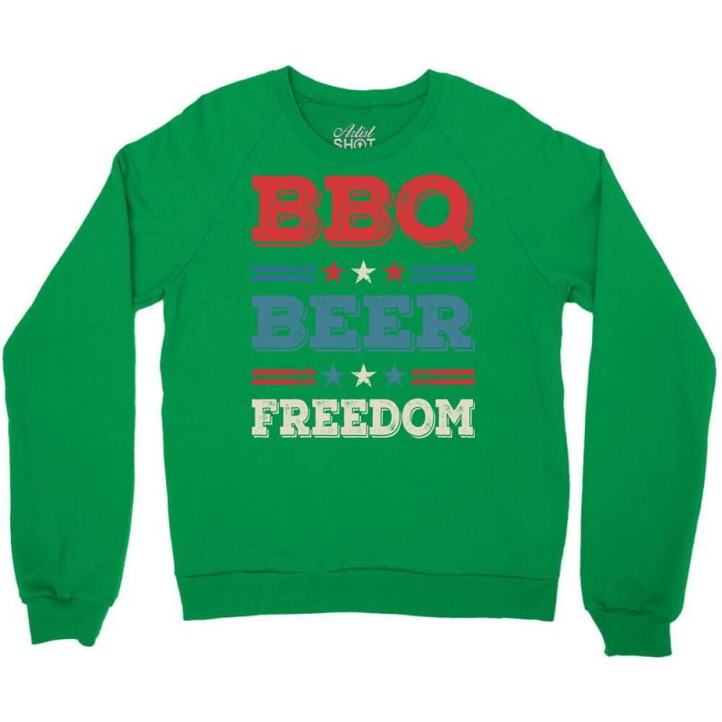 Bbq Beer Freedom Texas Bbq Design For Him Funny Crewneck Sweatshirt by strosesimonsf | Artistshot