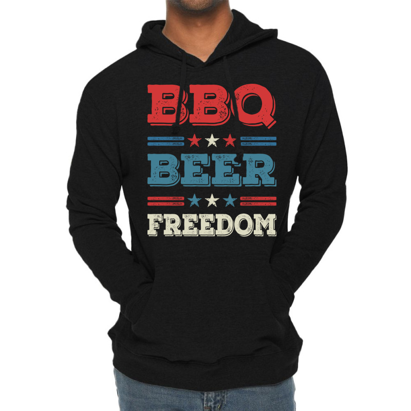 Bbq Beer Freedom Texas Bbq Design For Him Funny Lightweight Hoodie by strosesimonsf | Artistshot