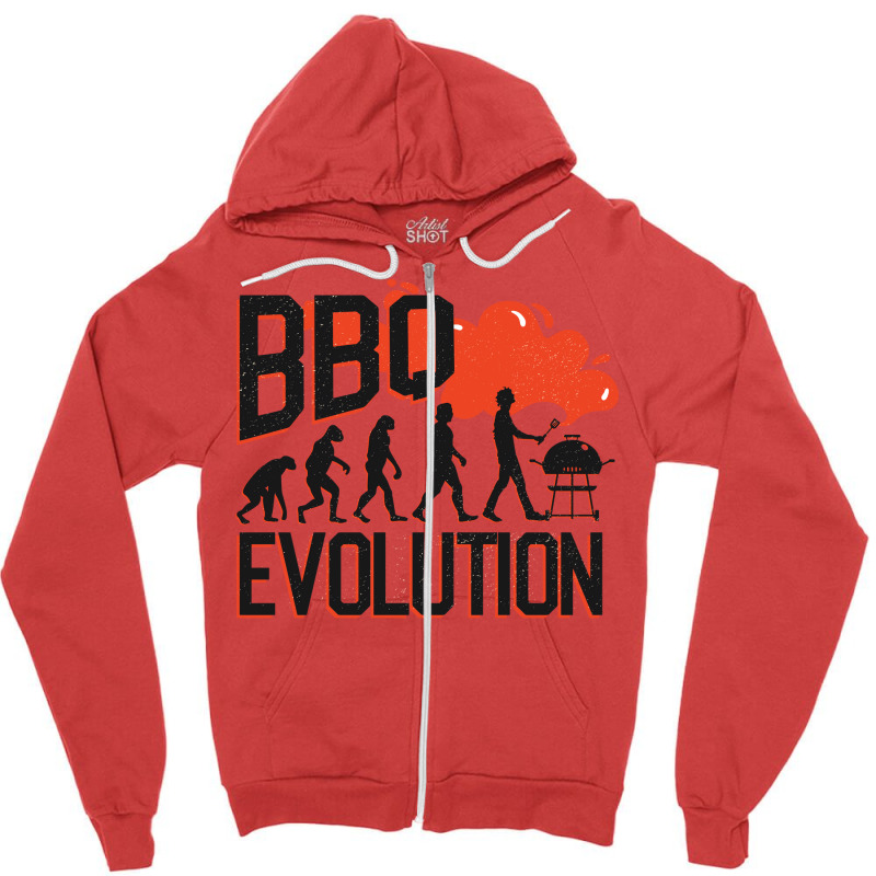 Bbq Evolution Grill Barbecue Kochen Mann Vater Boy Zipper Hoodie by strosesimonsf | Artistshot