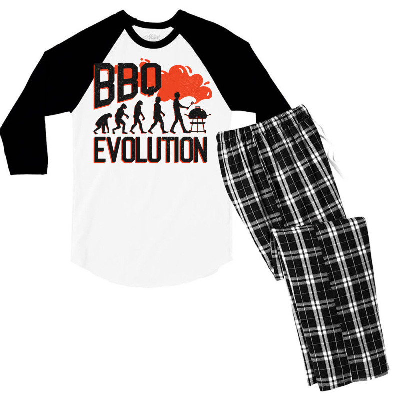 Bbq Evolution Grill Barbecue Kochen Mann Vater Boy Men's 3/4 Sleeve Pajama Set by strosesimonsf | Artistshot