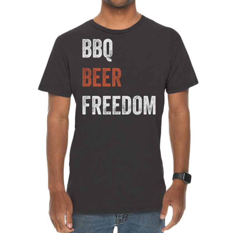 Beer Bbq Freedom Texas Bbq Design For Him Love Vintage T-Shirt by strosesimonsf | Artistshot