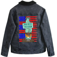 Bbq Beer Freedom Liberty Trending Unisex Sherpa-lined Denim Jacket | Artistshot