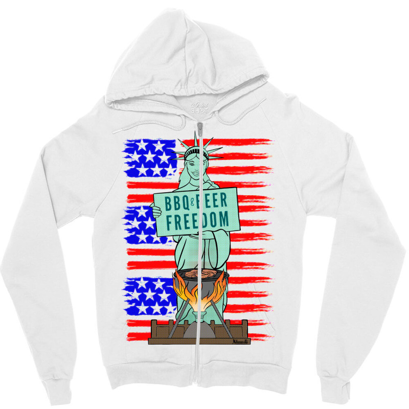 Bbq Beer Freedom Liberty Trending Zipper Hoodie by strosesimonsf | Artistshot