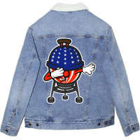 Dabbing Usa Bbq Grill Tumblr Unisex Sherpa-lined Denim Jacket | Artistshot