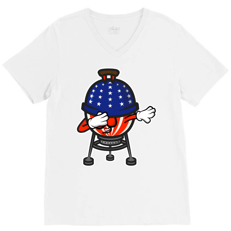 Dabbing Usa Bbq Grill Tumblr V-Neck Tee by strosesimonsf | Artistshot