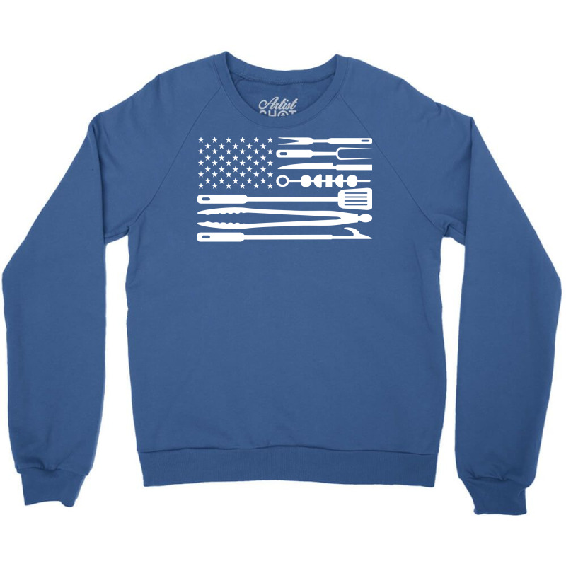 Bbq Flag Aesthetic Crewneck Sweatshirt by strosesimonsf | Artistshot