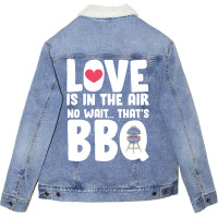 Bbq Girl Unisex Sherpa-lined Denim Jacket | Artistshot