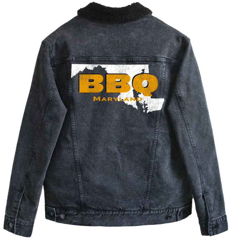 Bbq Maryland Get Your Grill On Perfect Bbq Sweet H Unisex Sherpa-Lined Denim Jacket by strosesimonsf | Artistshot