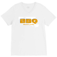 Bbq Maryland Get Your Grill On Perfect Bbq Sweet H V-neck Tee | Artistshot