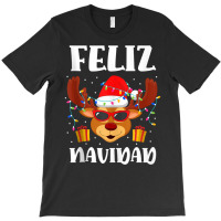 Feliz Navidad Outfit Reindeer Santa Spanish Christ T-shirt | Artistshot