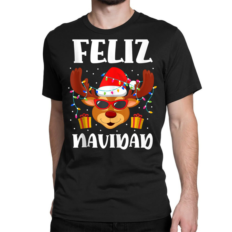 Feliz Navidad Outfit Reindeer Santa Spanish Christ Classic T-shirt | Artistshot