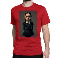 A Mysterious Girl   Wednesday Classic T-shirt | Artistshot