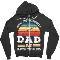 Funny Dad At Baton Twirling Fathers Day Gift Men N Zipper Hoodie | Artistshot